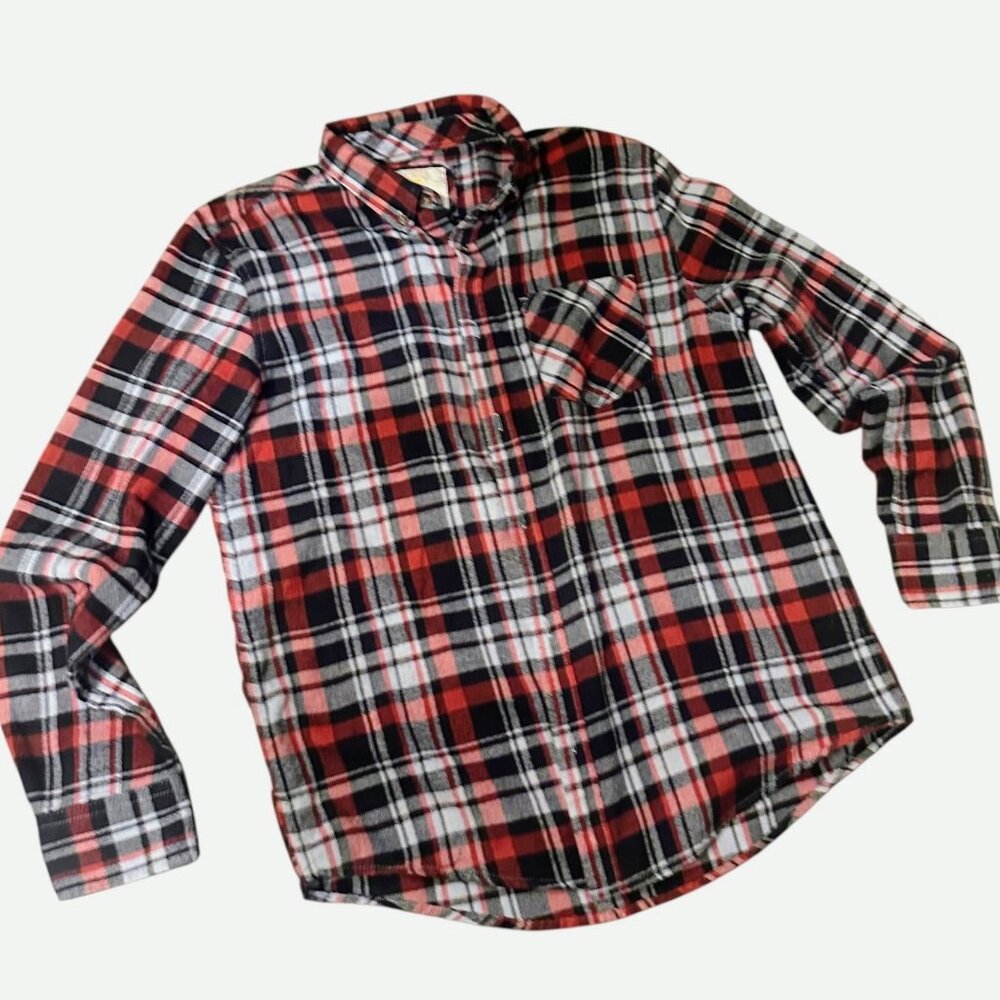 Cloudveil Mountainworks Flannel Shirt Mens Large Plaid Red Black Outdoor Hiking